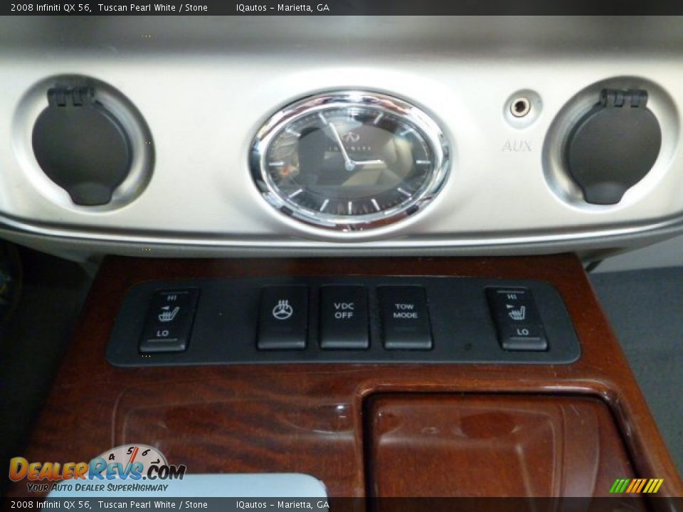 2008 Infiniti QX 56 Tuscan Pearl White / Stone Photo #33