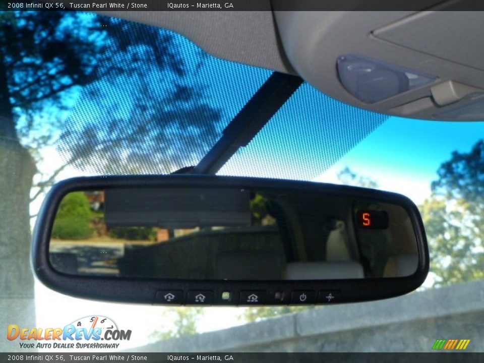 2008 Infiniti QX 56 Tuscan Pearl White / Stone Photo #36