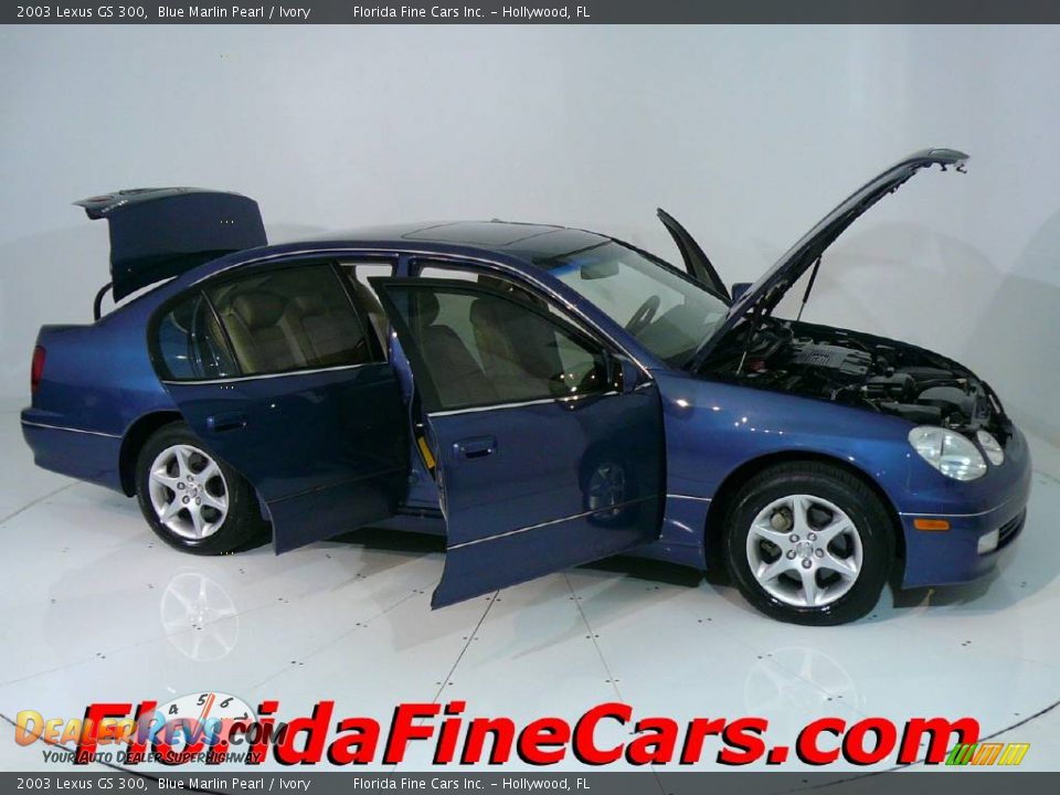 2003 Lexus GS 300 Blue Marlin Pearl / Ivory Photo #5