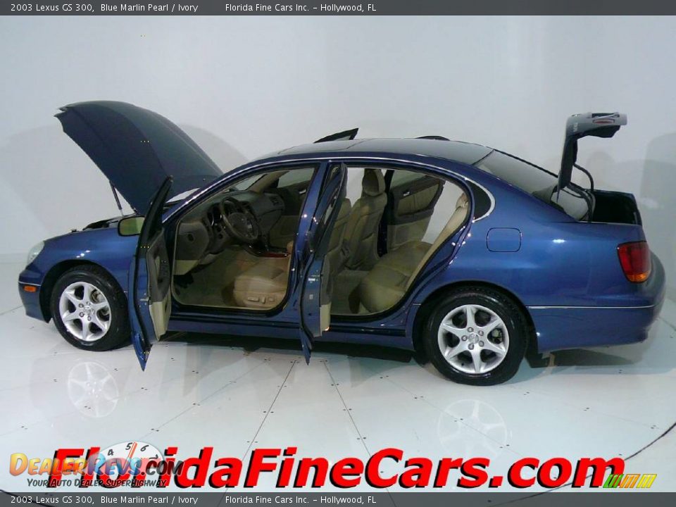 2003 Lexus GS 300 Blue Marlin Pearl / Ivory Photo #6