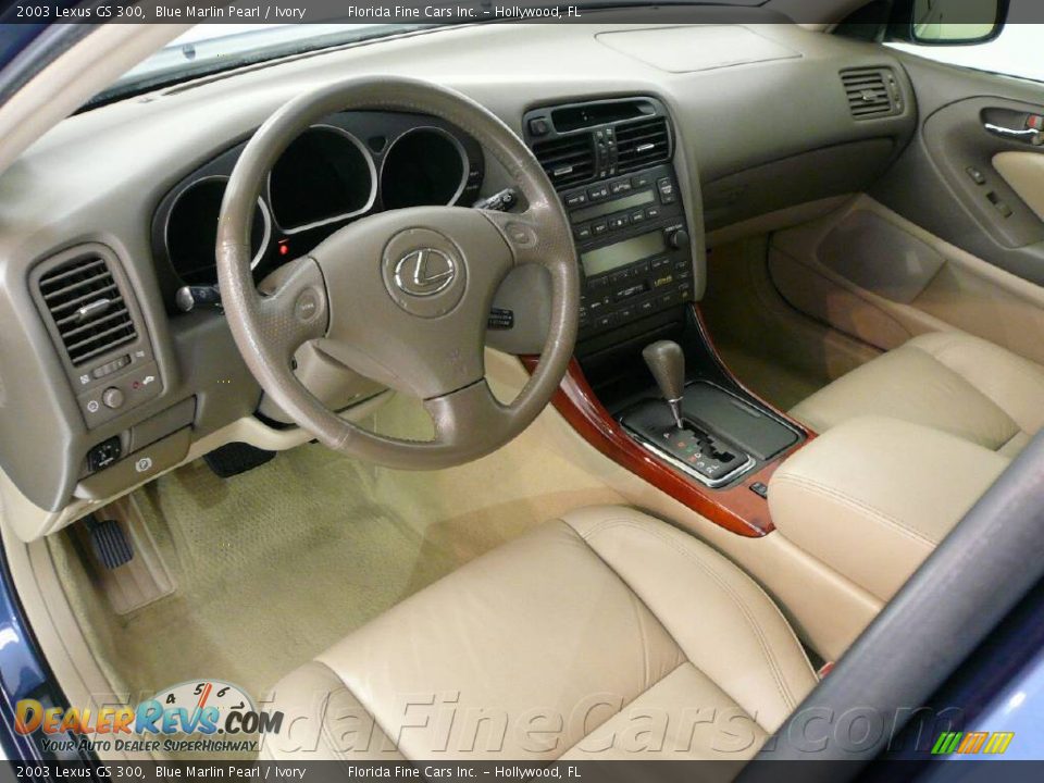 2003 Lexus GS 300 Blue Marlin Pearl / Ivory Photo #12