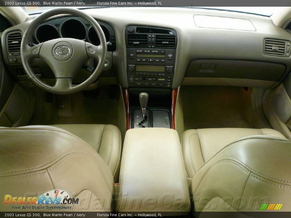 2003 Lexus GS 300 Blue Marlin Pearl / Ivory Photo #15