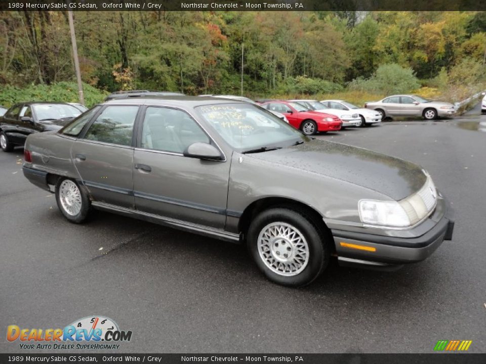 1989 Mercury Sable GS Sedan Oxford White / Grey Photo #1