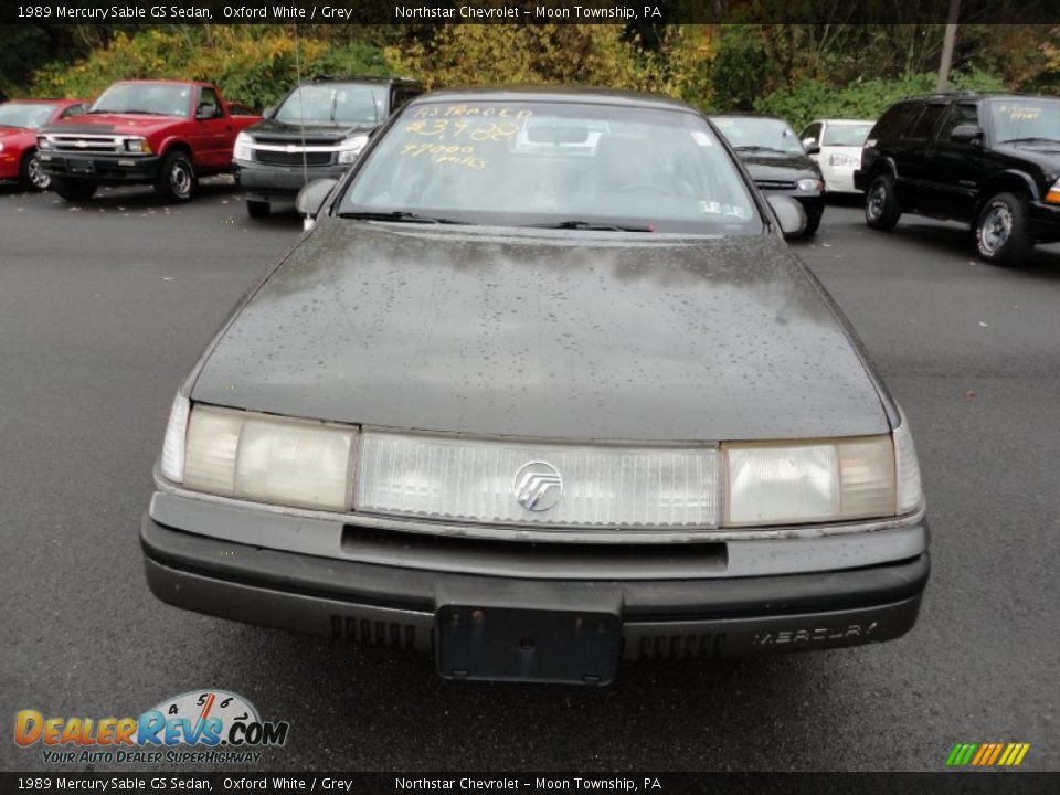 1989 Mercury Sable GS Sedan Oxford White / Grey Photo #2