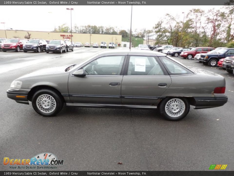 1989 Mercury Sable GS Sedan Oxford White / Grey Photo #4