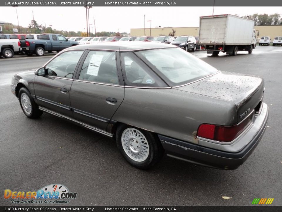 1989 Mercury Sable GS Sedan Oxford White / Grey Photo #5