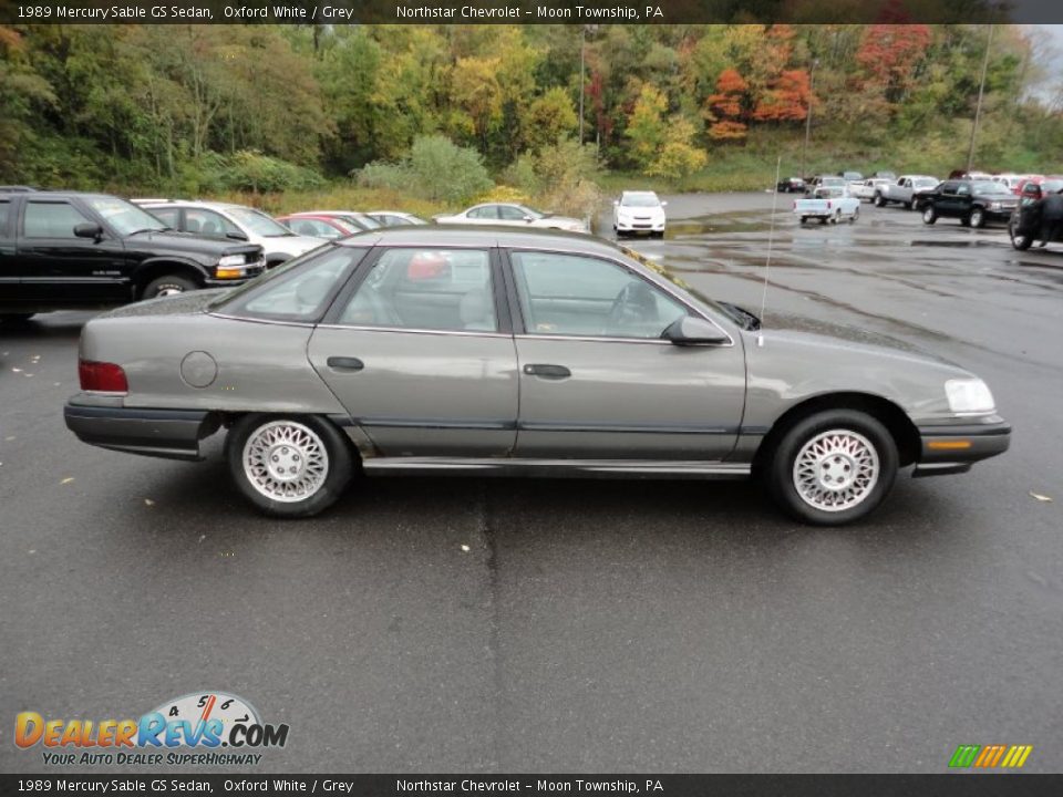 1989 Mercury Sable GS Sedan Oxford White / Grey Photo #7