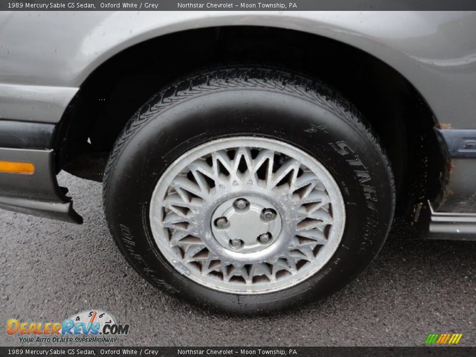 1989 Mercury Sable GS Sedan Oxford White / Grey Photo #8