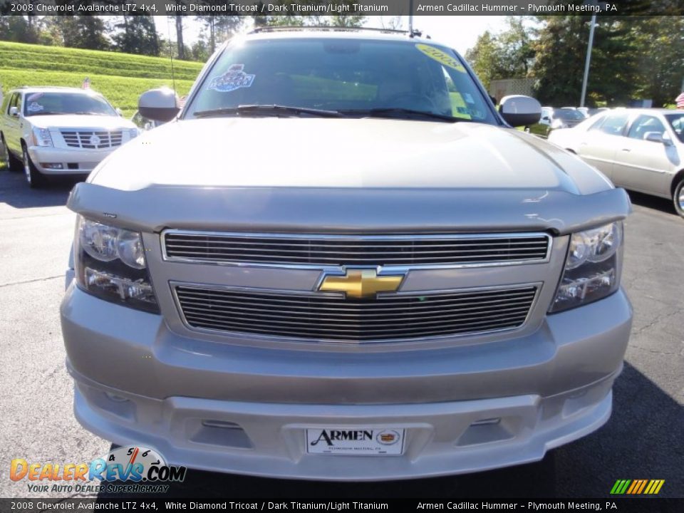 2008 Chevrolet Avalanche LTZ 4x4 White Diamond Tricoat / Dark Titanium/Light Titanium Photo #3