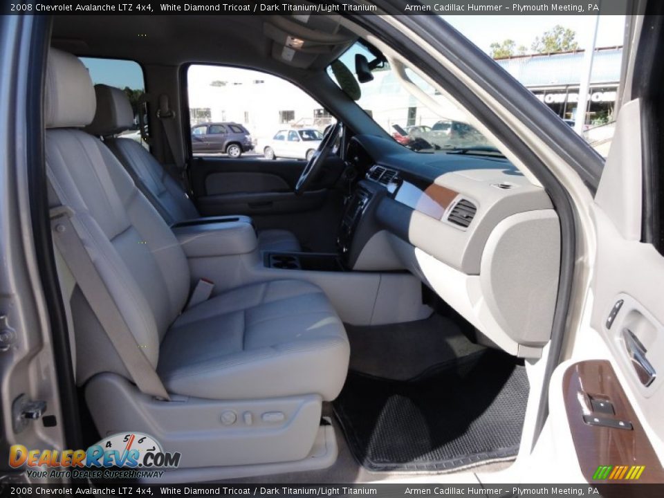 2008 Chevrolet Avalanche LTZ 4x4 White Diamond Tricoat / Dark Titanium/Light Titanium Photo #21