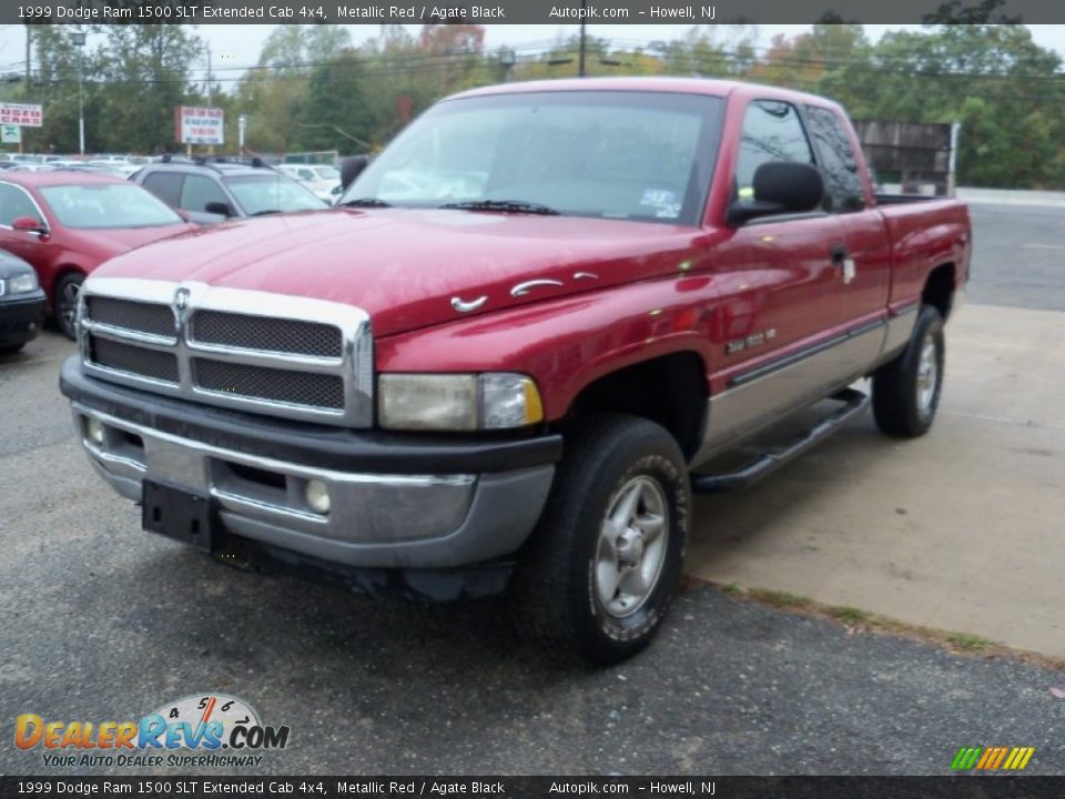 1999 Dodge Ram 1500 SLT Extended Cab 4x4 Metallic Red / Agate Black Photo #3