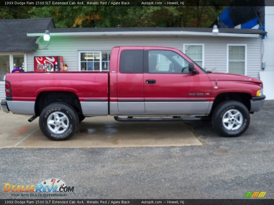 1999 Dodge Ram 1500 SLT Extended Cab 4x4 Metallic Red / Agate Black Photo #8