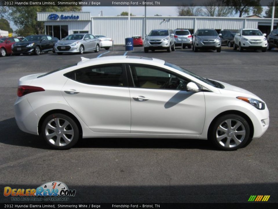 Shimmering White 2012 Hyundai Elantra Limited Photo #5
