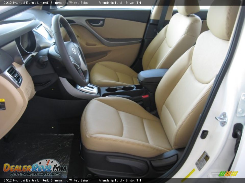 Beige Interior 2012 Hyundai Elantra Limited Photo 13