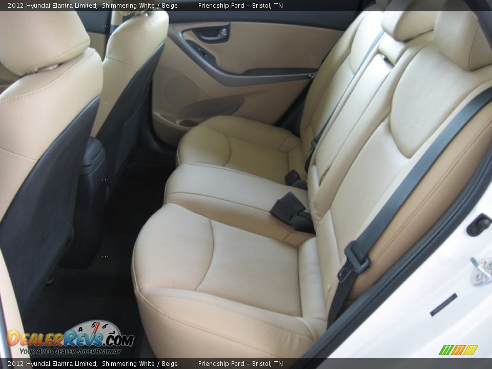 Beige Interior 2012 Hyundai Elantra Limited Photo 16