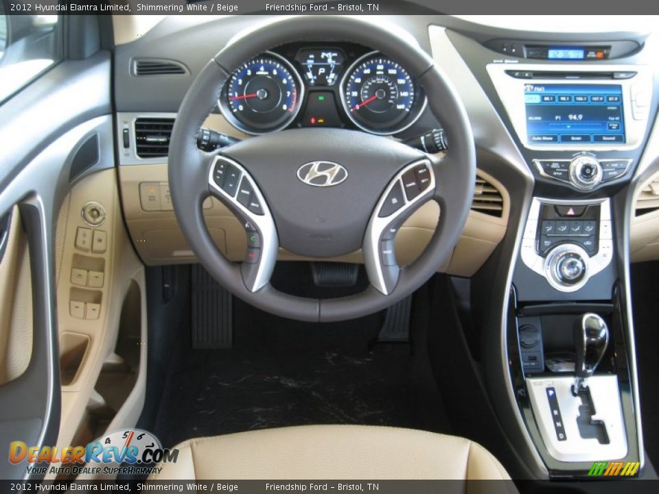 Dashboard of 2012 Hyundai Elantra Limited Photo #22