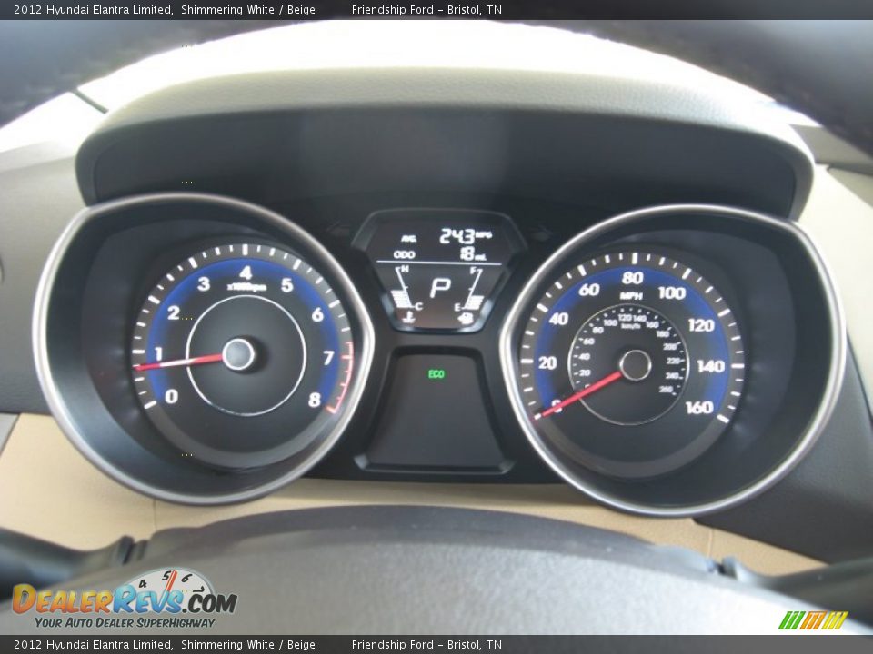 2012 Hyundai Elantra Limited Gauges Photo #28