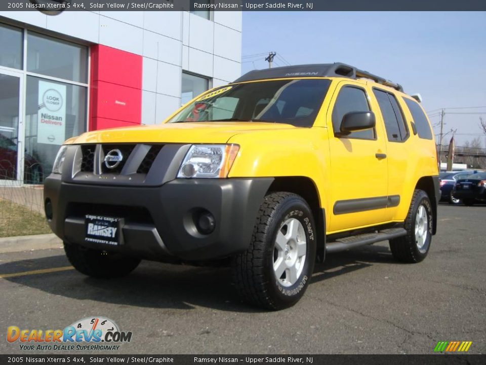 2005 Nissan Xterra S 4x4 Solar Yellow / Steel/Graphite Photo #1