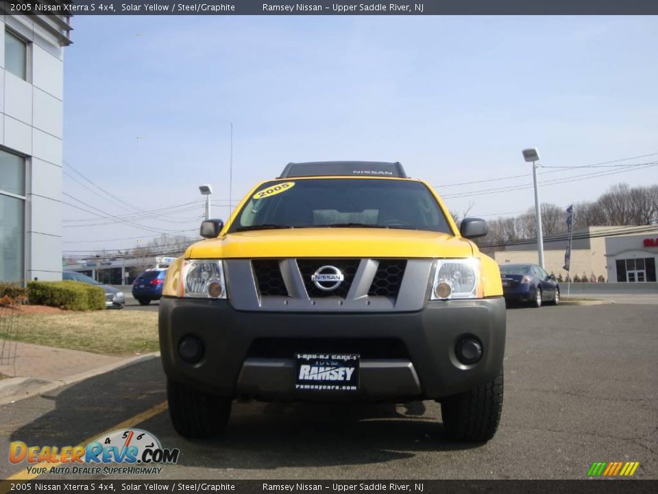 2005 Nissan Xterra S 4x4 Solar Yellow / Steel/Graphite Photo #2