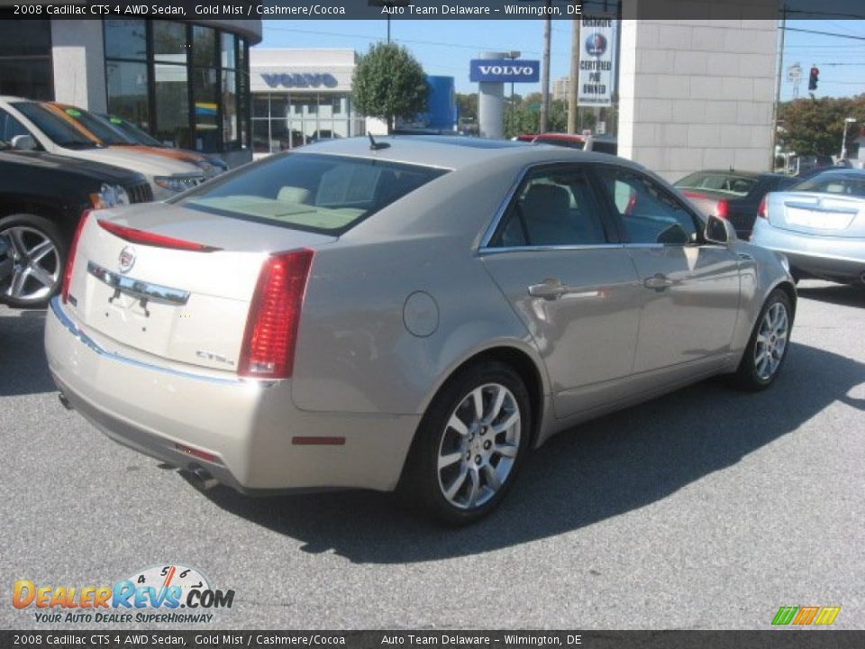 2008 Cadillac CTS 4 AWD Sedan Gold Mist / Cashmere/Cocoa Photo #6
