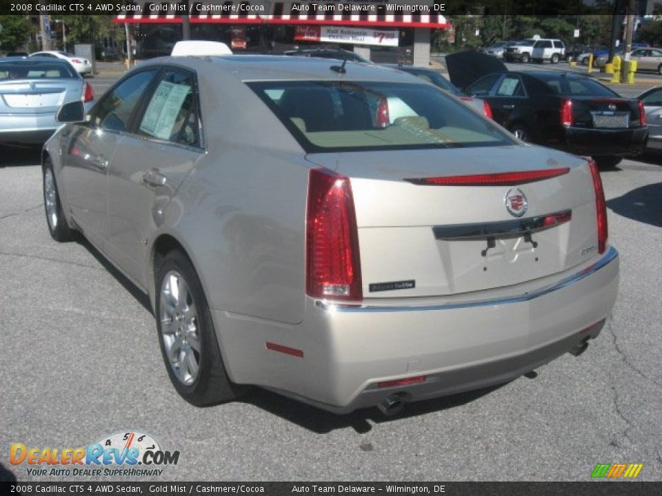 2008 Cadillac CTS 4 AWD Sedan Gold Mist / Cashmere/Cocoa Photo #8