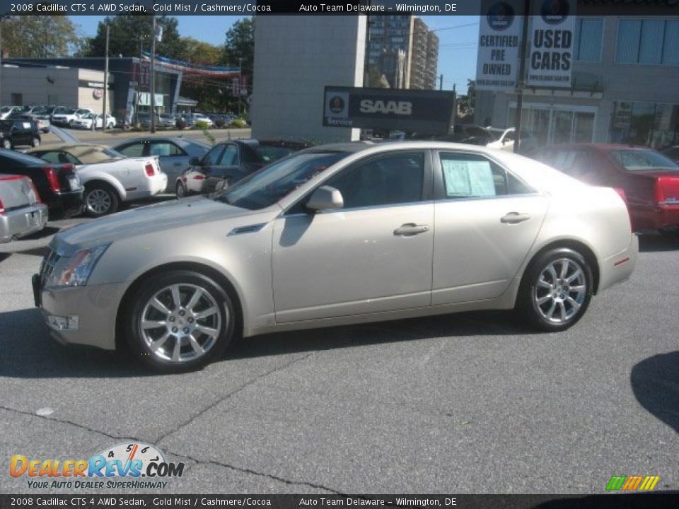 2008 Cadillac CTS 4 AWD Sedan Gold Mist / Cashmere/Cocoa Photo #9