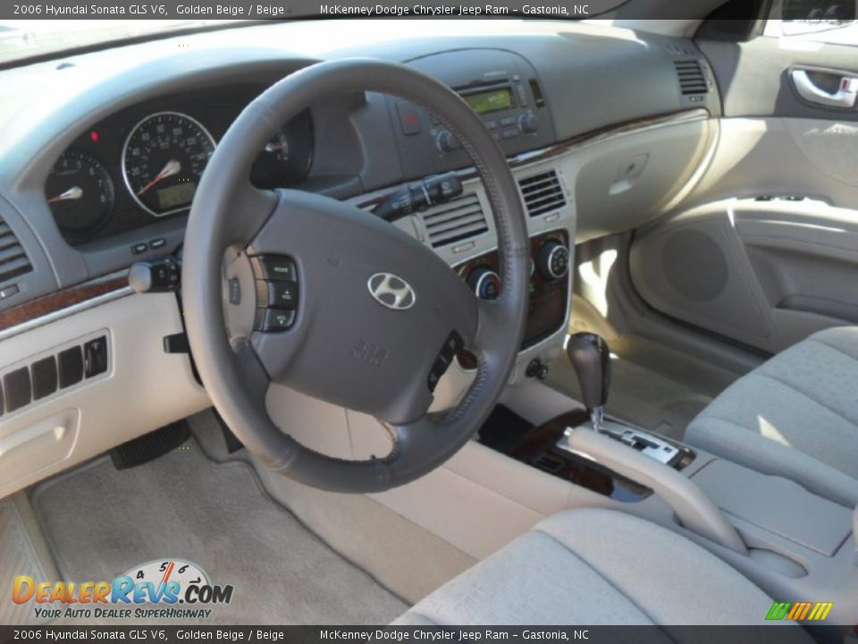 2006 Hyundai Sonata GLS V6 Golden Beige / Beige Photo #25