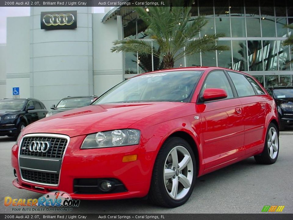 2008 Audi A3 2.0T Brilliant Red / Light Gray Photo #1