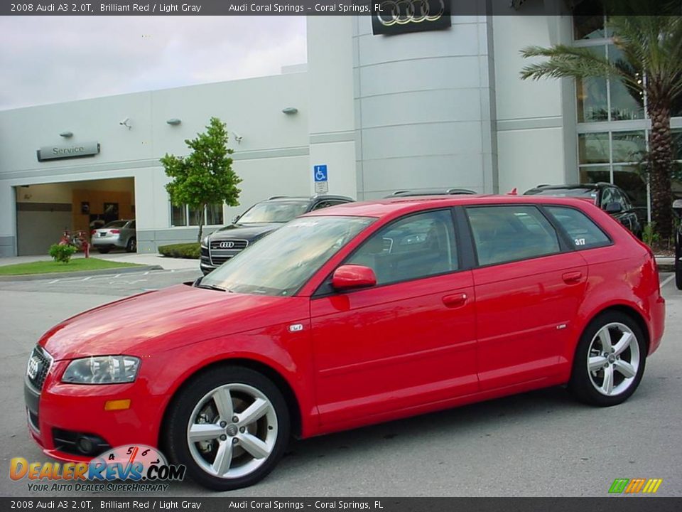 2008 Audi A3 2.0T Brilliant Red / Light Gray Photo #2