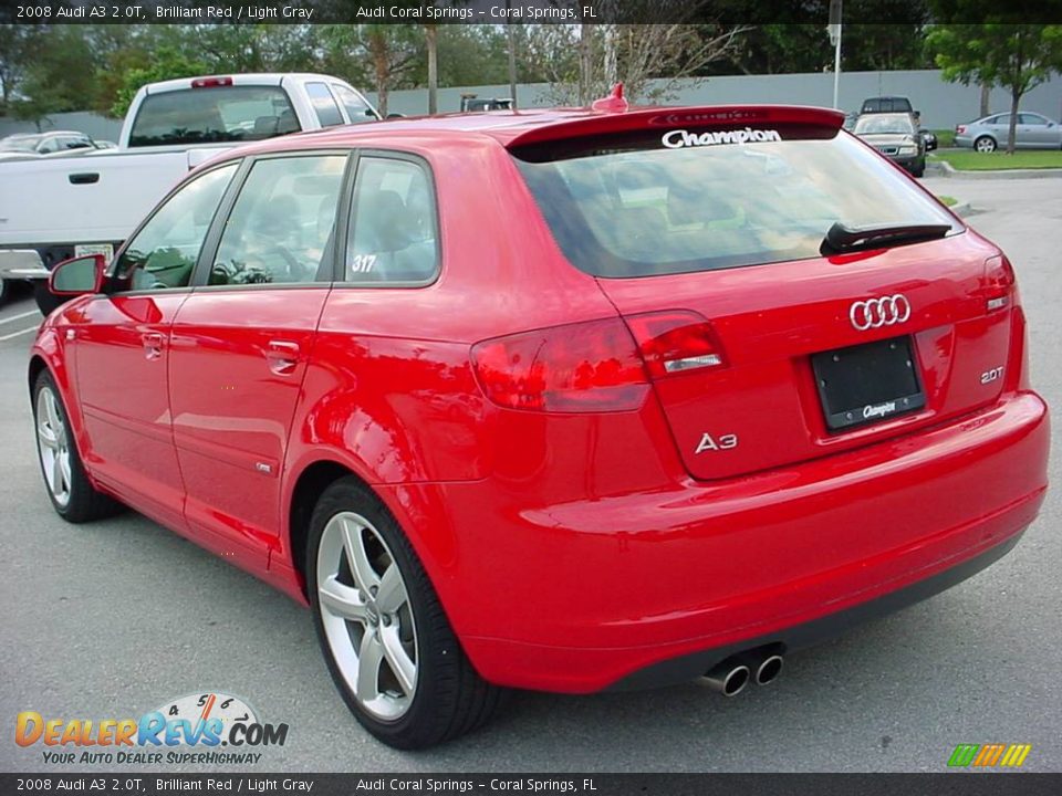 2008 Audi A3 2.0T Brilliant Red / Light Gray Photo #3