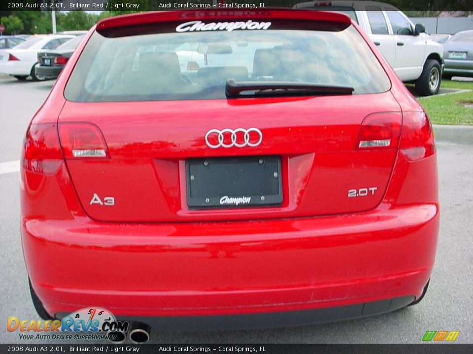 2008 Audi A3 2.0T Brilliant Red / Light Gray Photo #4