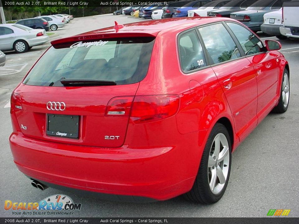 2008 Audi A3 2.0T Brilliant Red / Light Gray Photo #5