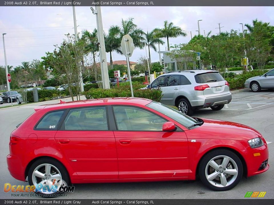 2008 Audi A3 2.0T Brilliant Red / Light Gray Photo #6