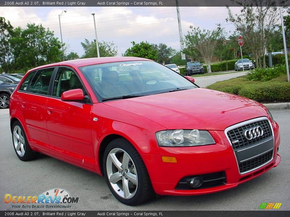 2008 Audi A3 2.0T Brilliant Red / Light Gray Photo #7