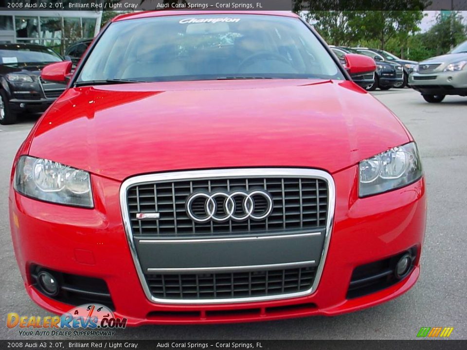 2008 Audi A3 2.0T Brilliant Red / Light Gray Photo #8
