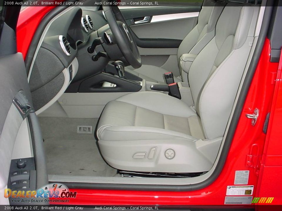 2008 Audi A3 2.0T Brilliant Red / Light Gray Photo #9
