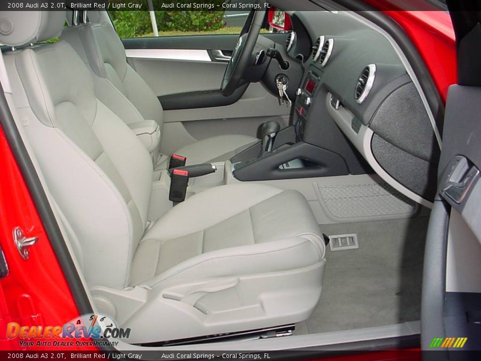 2008 Audi A3 2.0T Brilliant Red / Light Gray Photo #10