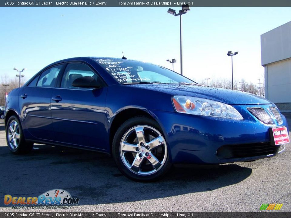 2005 Pontiac G6 GT Sedan Electric Blue Metallic / Ebony Photo #8