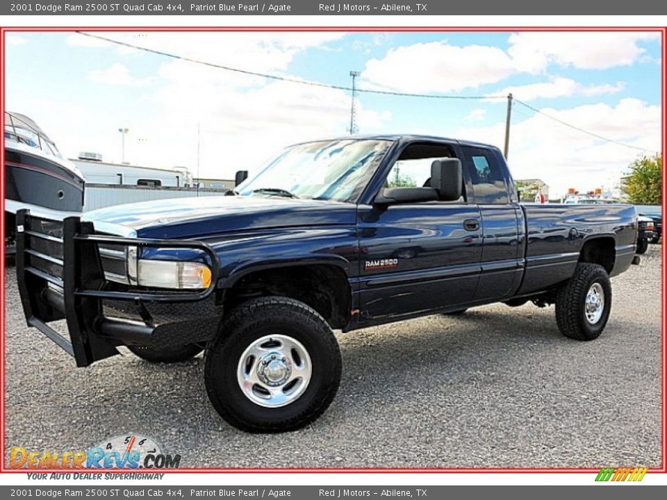 2001 Dodge Ram 2500 ST Quad Cab 4x4 Patriot Blue Pearl / Agate Photo #1