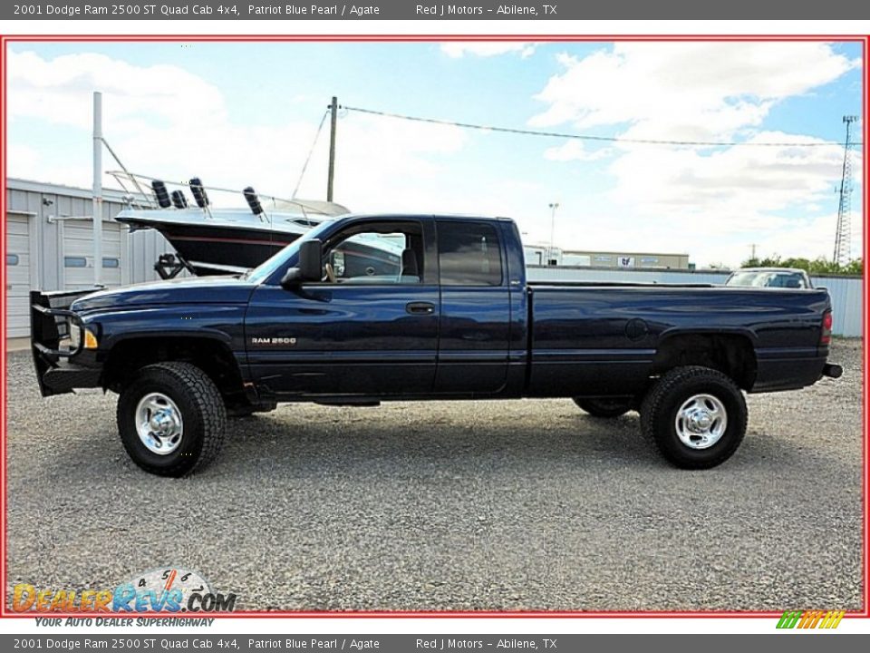 2001 Dodge Ram 2500 ST Quad Cab 4x4 Patriot Blue Pearl / Agate Photo #2