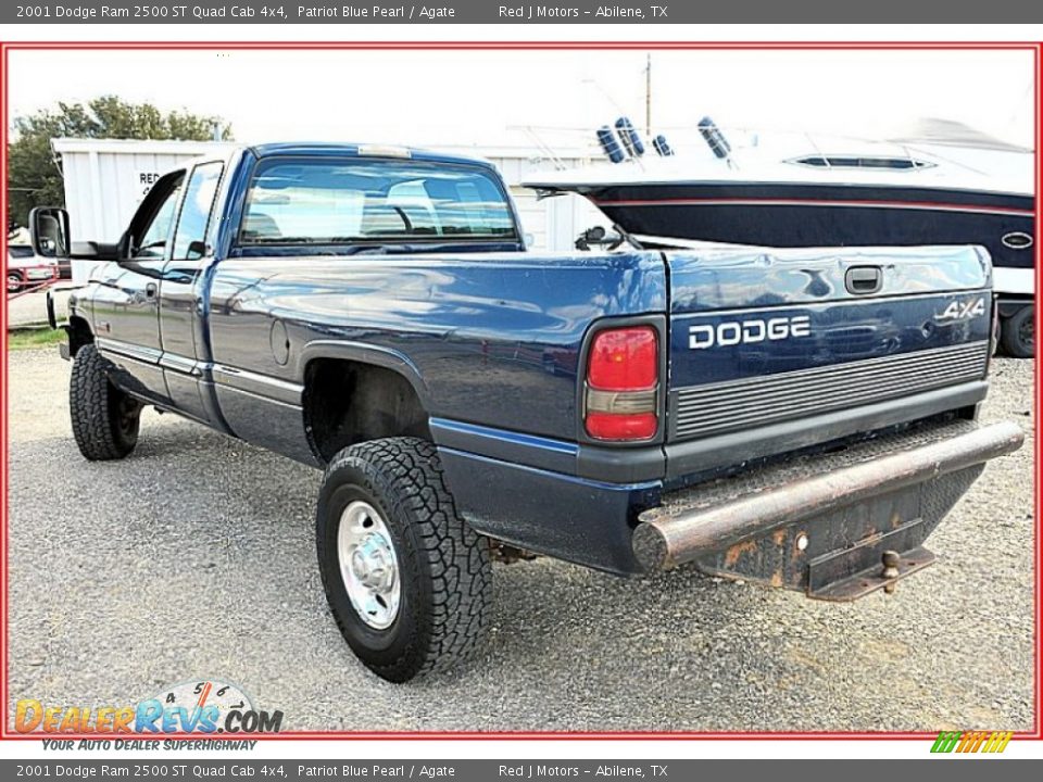 2001 Dodge Ram 2500 ST Quad Cab 4x4 Patriot Blue Pearl / Agate Photo #3