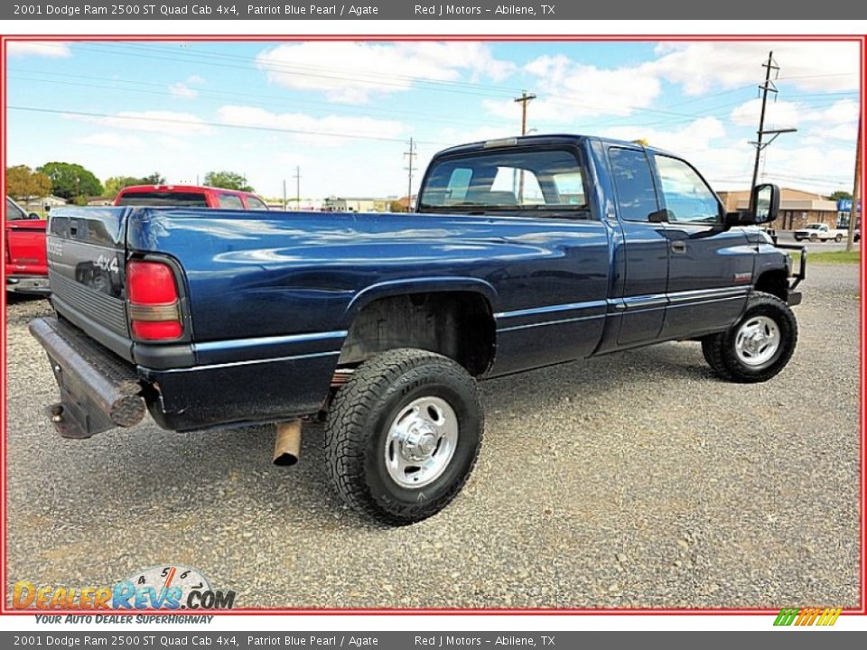 2001 Dodge Ram 2500 ST Quad Cab 4x4 Patriot Blue Pearl / Agate Photo #6