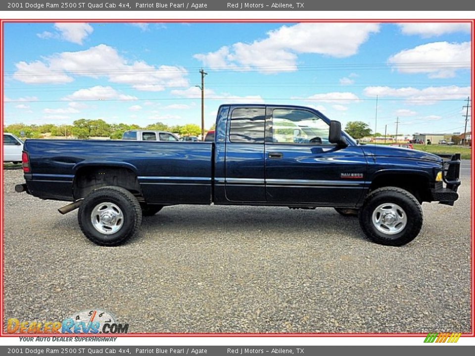 2001 Dodge Ram 2500 ST Quad Cab 4x4 Patriot Blue Pearl / Agate Photo #7