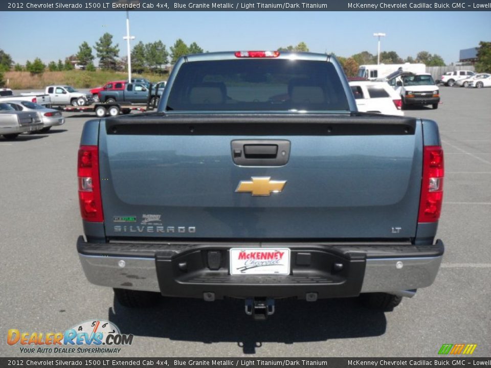 2012 Chevrolet Silverado 1500 LT Extended Cab 4x4 Blue Granite Metallic / Light Titanium/Dark Titanium Photo #3