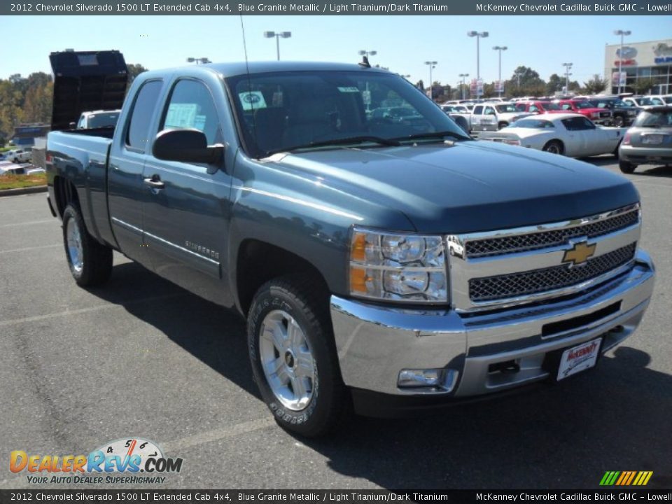 2012 Chevrolet Silverado 1500 LT Extended Cab 4x4 Blue Granite Metallic / Light Titanium/Dark Titanium Photo #5