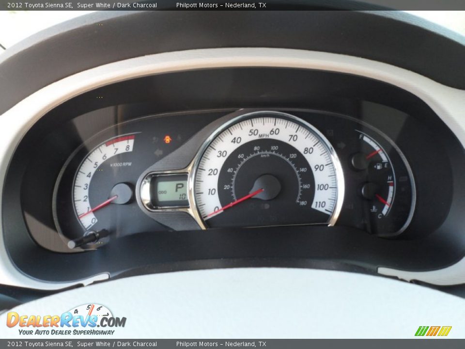 2012 Toyota Sienna SE Gauges Photo #35