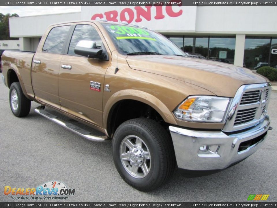 2012 Dodge Ram 2500 HD Laramie Crew Cab 4x4 Saddle Brown Pearl / Light Pebble Beige/Bark Brown Photo #1