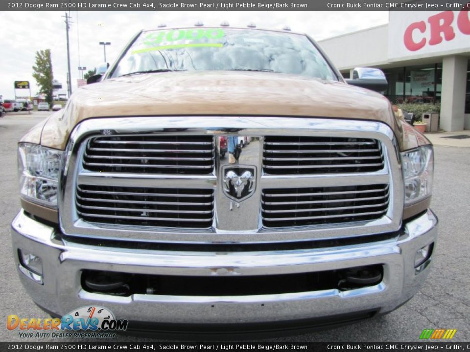 2012 Dodge Ram 2500 HD Laramie Crew Cab 4x4 Saddle Brown Pearl / Light Pebble Beige/Bark Brown Photo #2