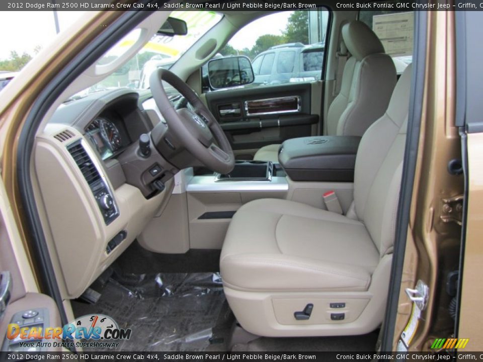 Light Pebble Beige/Bark Brown Interior - 2012 Dodge Ram 2500 HD Laramie Crew Cab 4x4 Photo #11