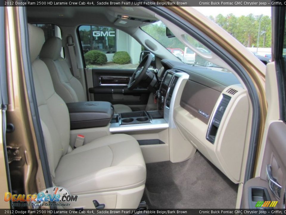 Light Pebble Beige/Bark Brown Interior - 2012 Dodge Ram 2500 HD Laramie Crew Cab 4x4 Photo #15